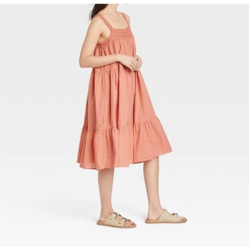 Universal Thread Mauve Blush Tiered Flowy Dress NWT
